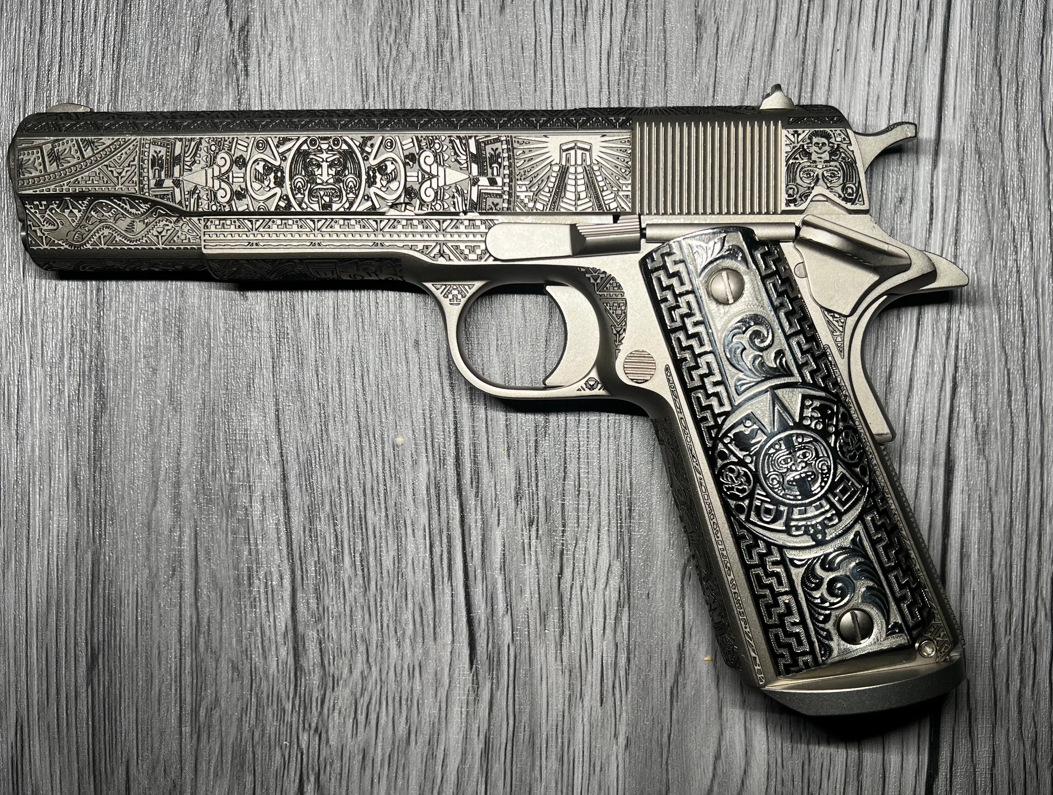 Custom 1911 Engraving – SilverBack Panda