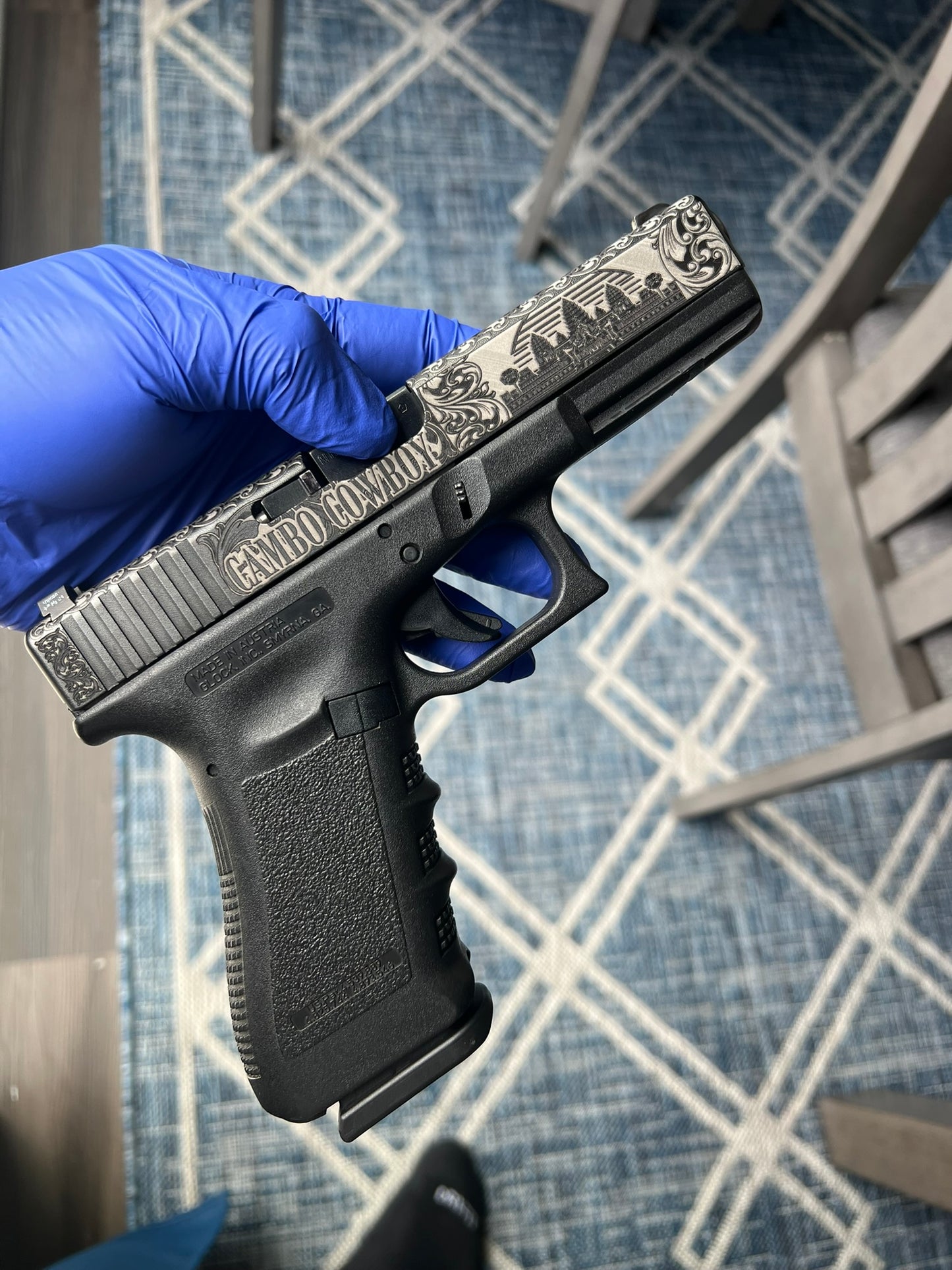 Custom Gun Slide Engraving Service