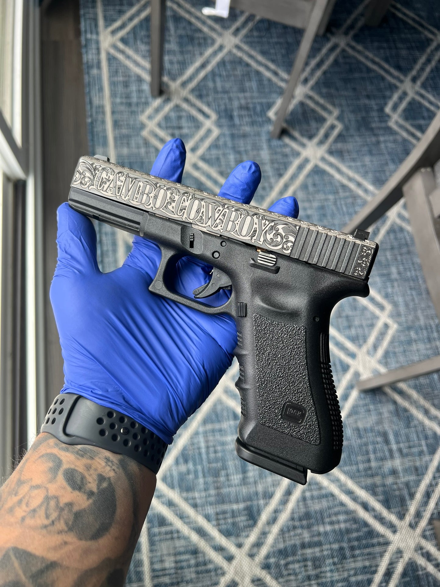 Custom Gun Slide Engraving Service
